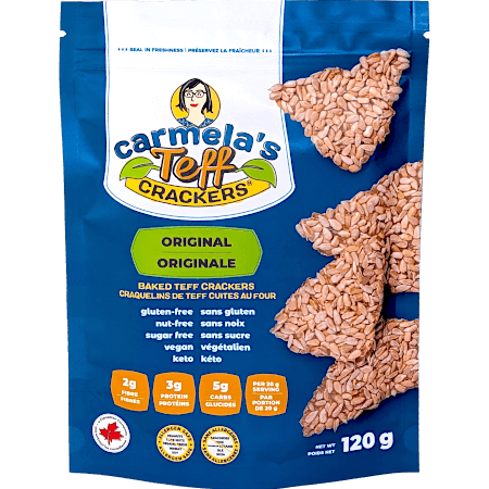 Carmela's Baked Teff Gluten-free, Keto Crackers - Original